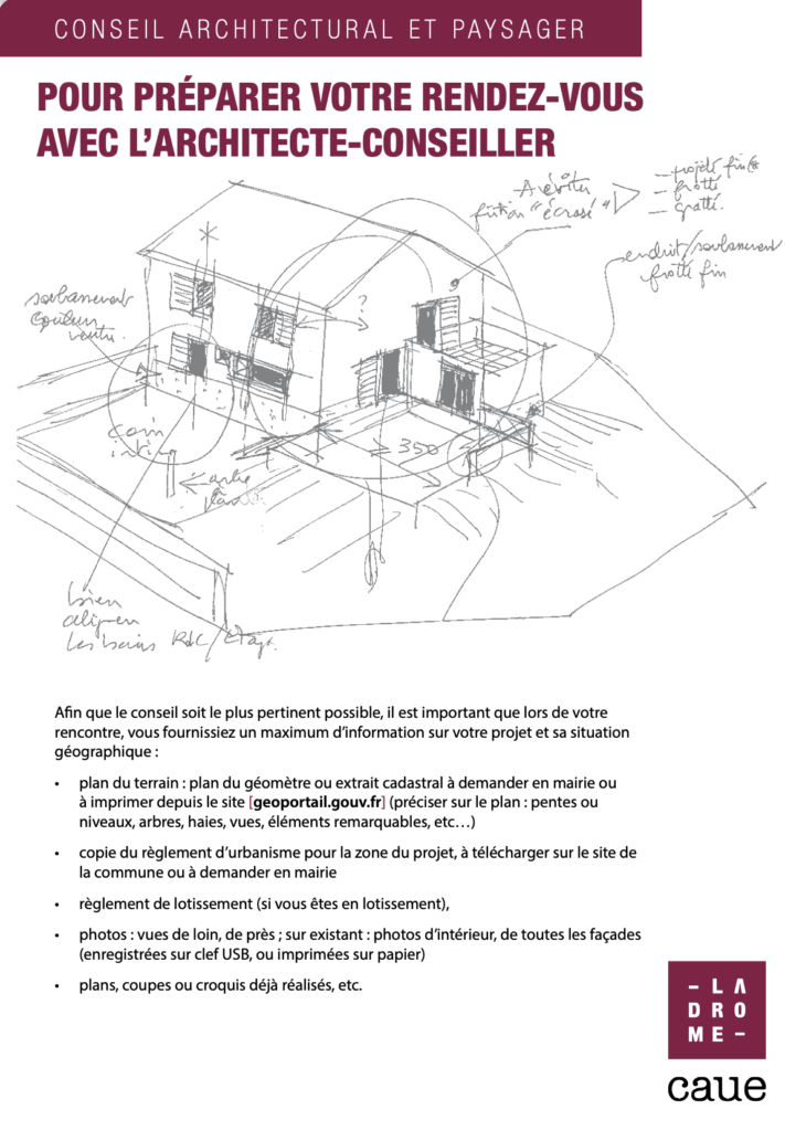 Pour préparer votre rendez-vous avec l’architecte-conseiller