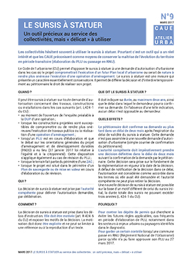 L&rsquo;Atelier URBA – Le sursis à statuer