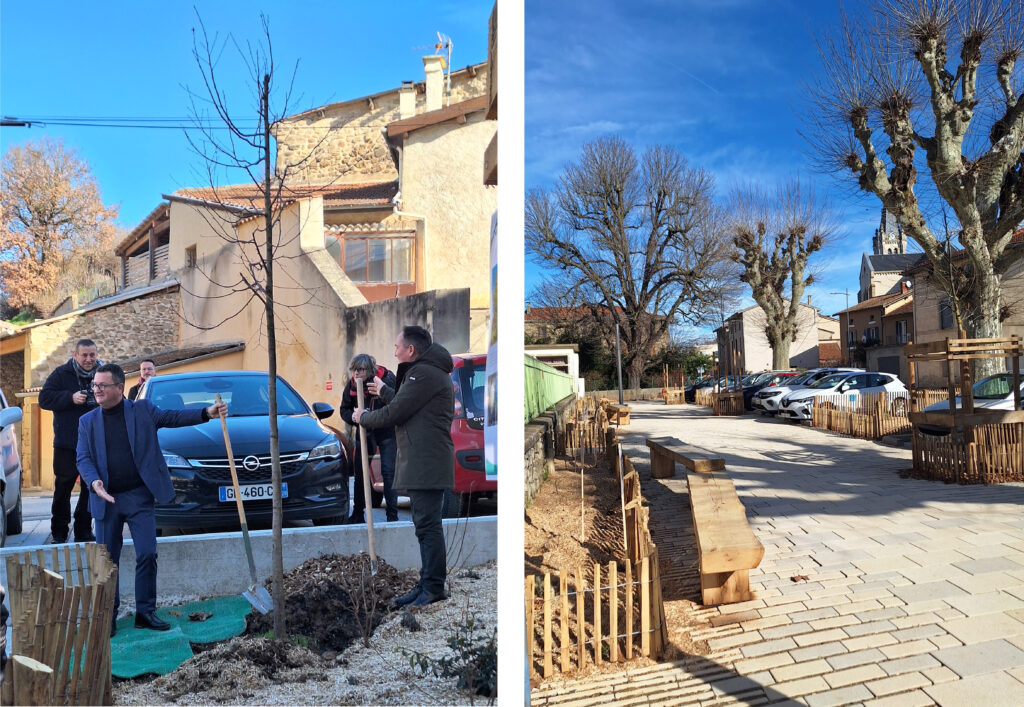 Place du 19 mars 1962, le maire de Clérieux et Place Georges Brassens